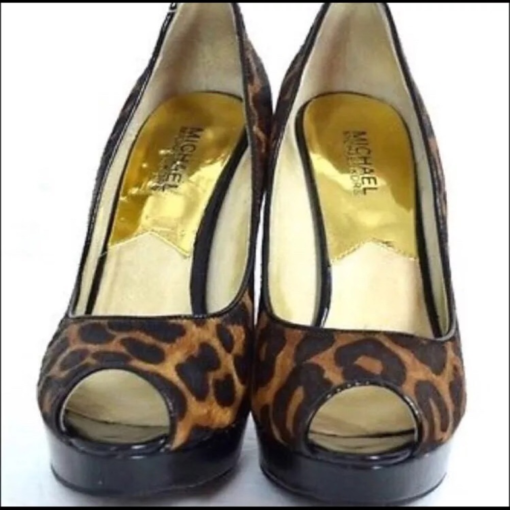 MICHAEL KORS, calf skin, open toe, platform 8